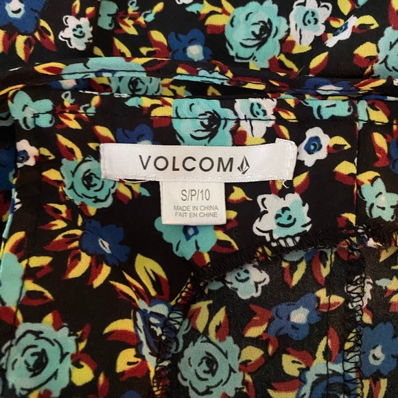 Volcom black, yellow, blue & white floral strappy Corset sundress SKU0581 - Picture 6 of 12